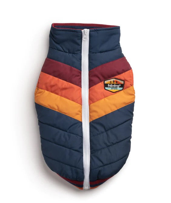 Chevron Dog Coat - Navy