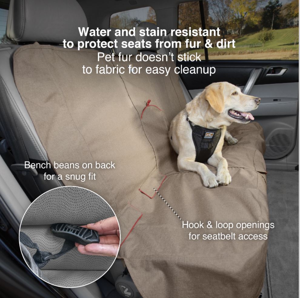 Heather Bench Seat Cover For Dogs - Charcoal