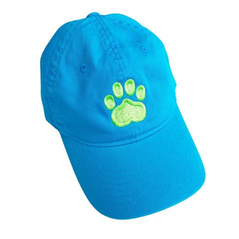 Dog Paw Print Cap - Aqua