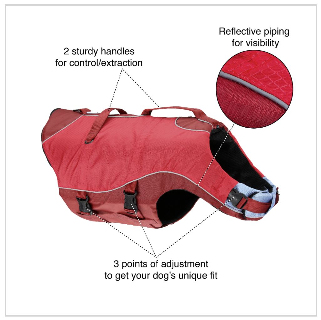 Surf N Turf Red Dog Life Jacket