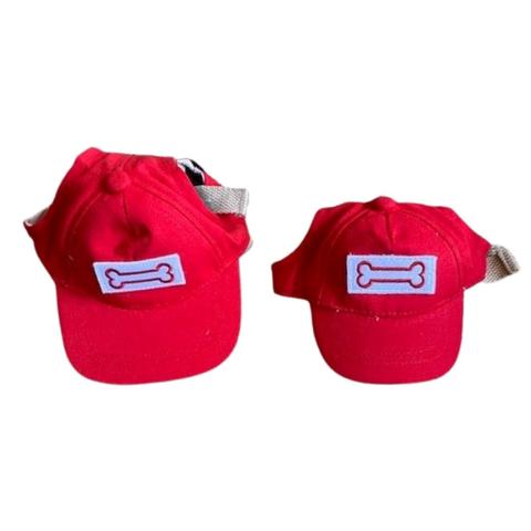Baseball Caps for Dogs - Red Bones