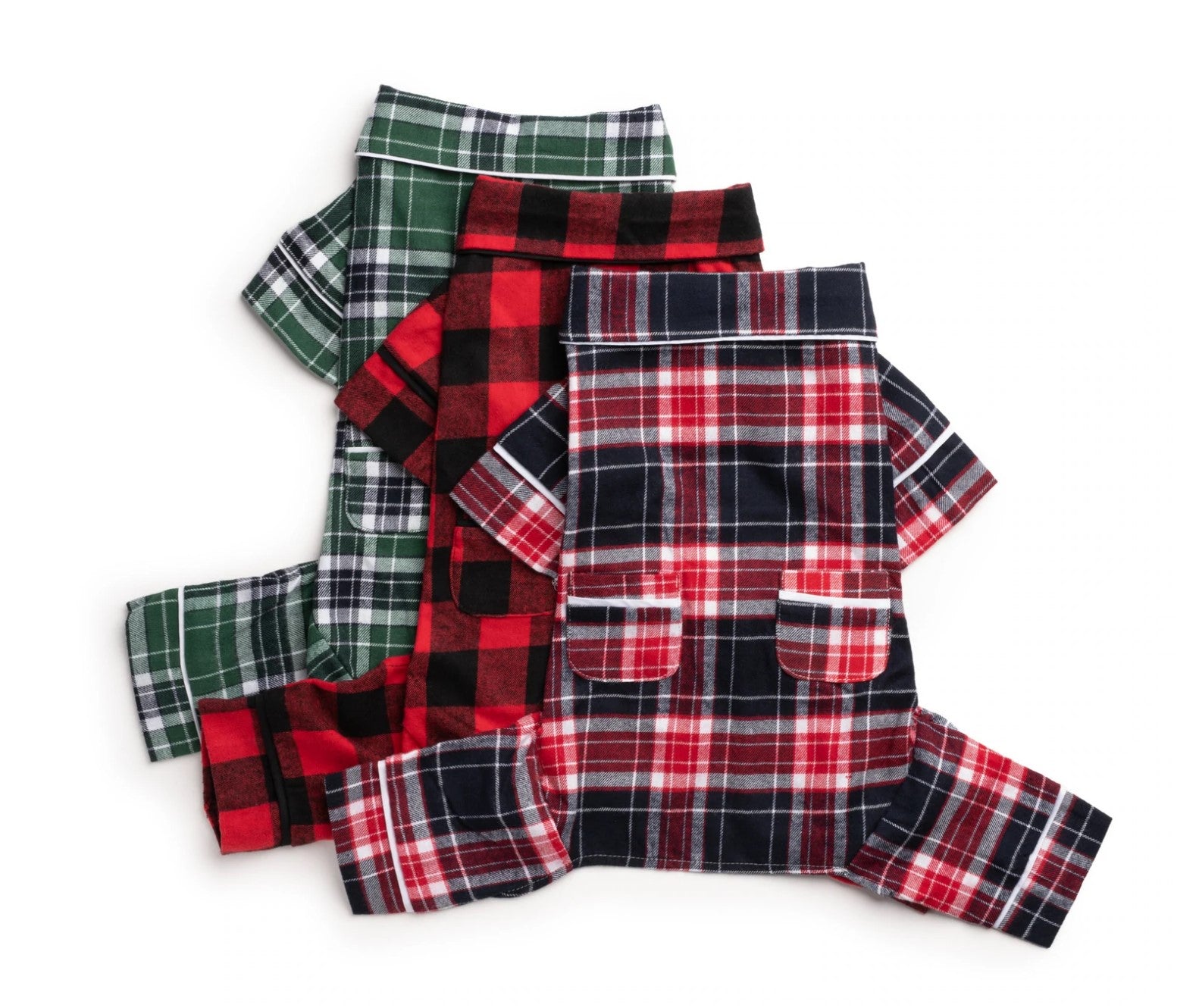 Blue Plaid Dog Pajamas
