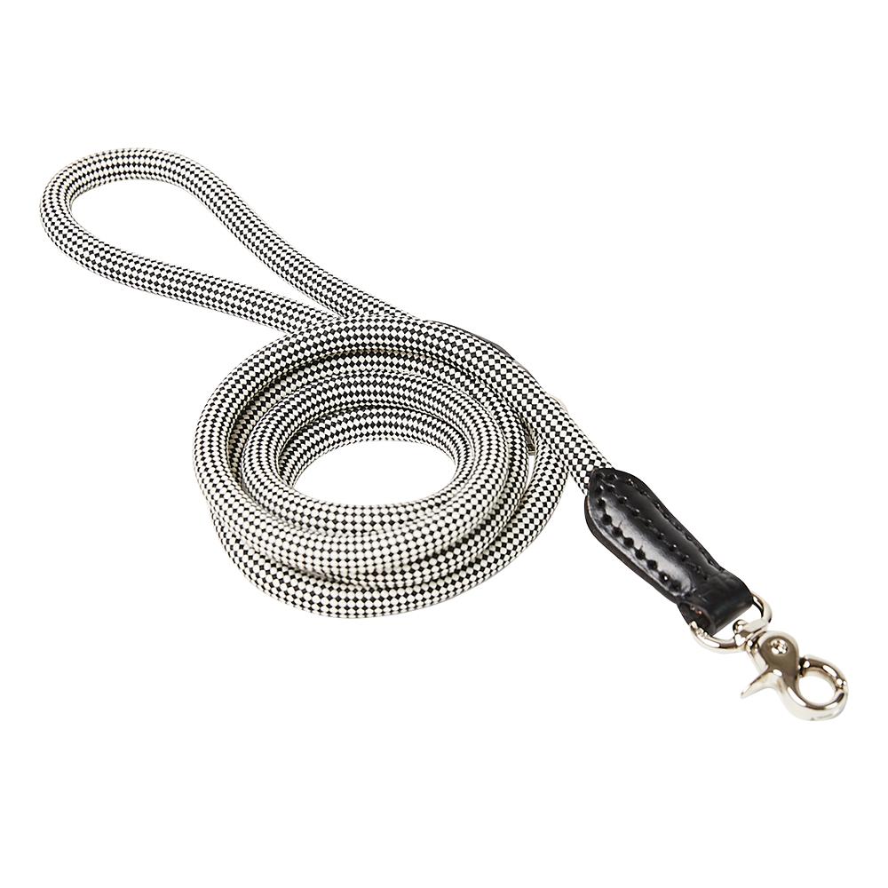 Check Rope Dog Leash - Rope Leash Black