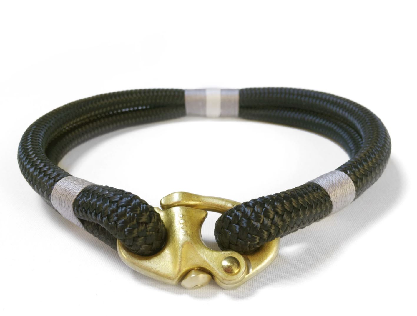 Classic Rope Dog Collar - Silver Birch
