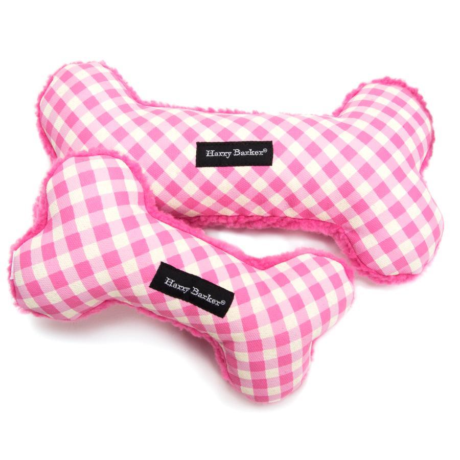 Gingham Bone Canvas Toy - Gingham Bone Pink