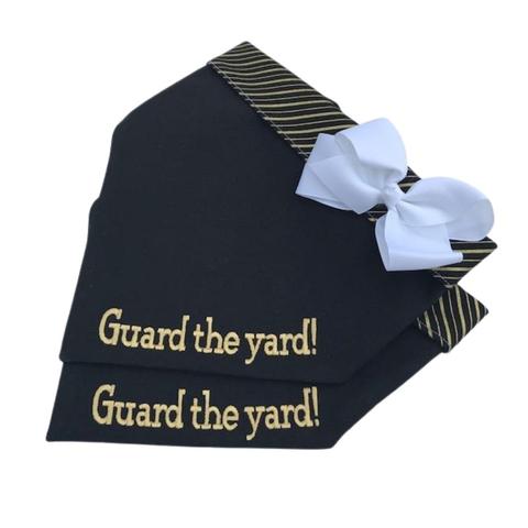 Guard the Yard Dog Bandana - Black and Gold