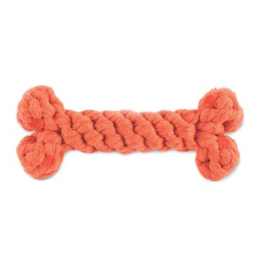 Orange Bone Rope Dog Toy