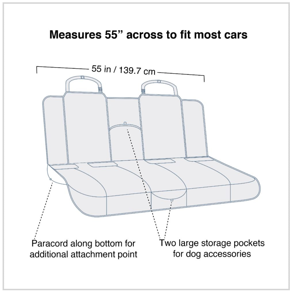 Heather Bench Seat Cover For Dogs - Charcoal