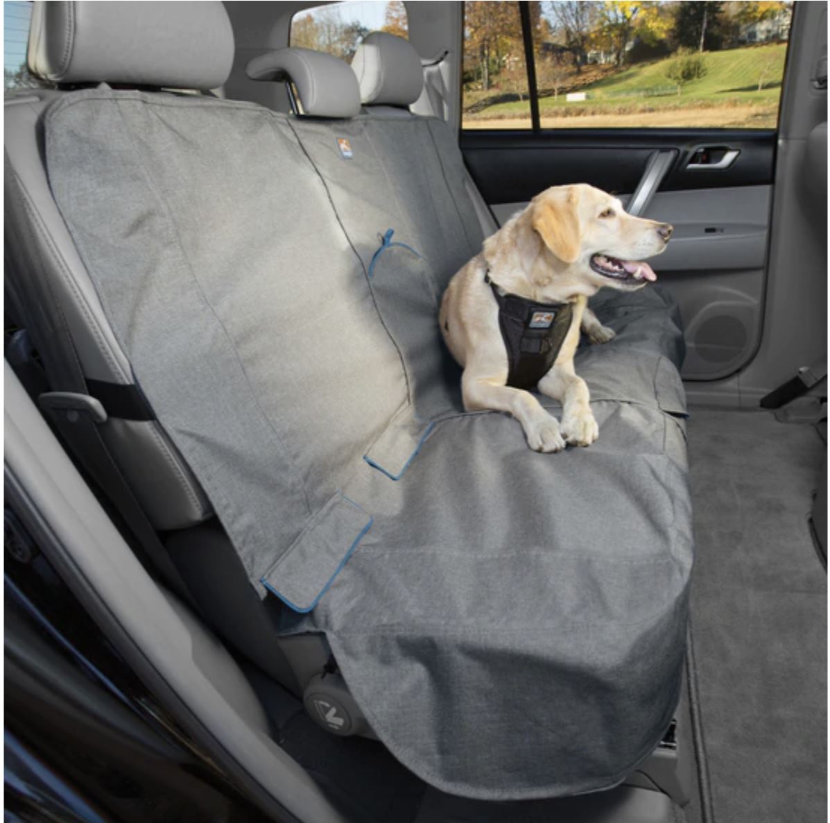 Heather Bench Seat Cover For Dogs - Charcoal