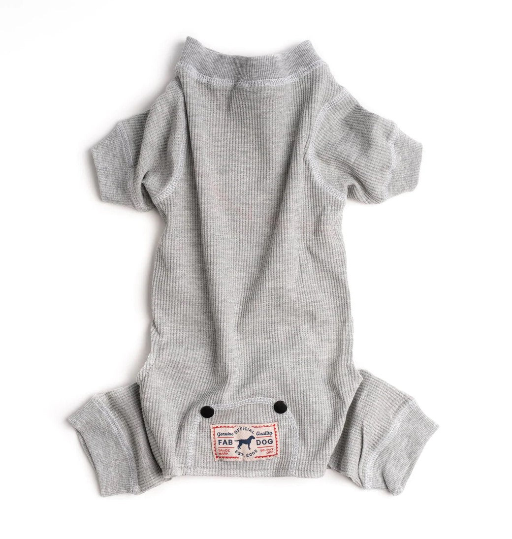 Heather Grey Thermal Dog Pajamas