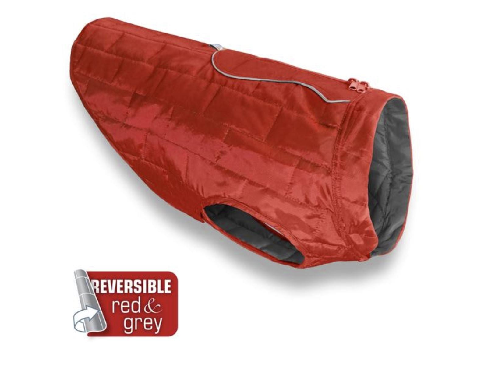 Loft Dog Jacket - Chili Red / Charcoal