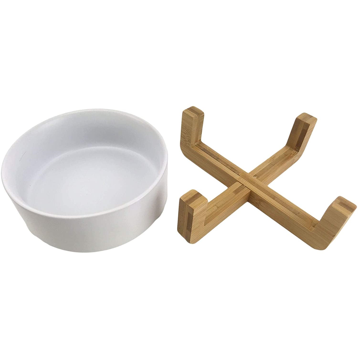 Modern Raised Dog Bowl on Stand