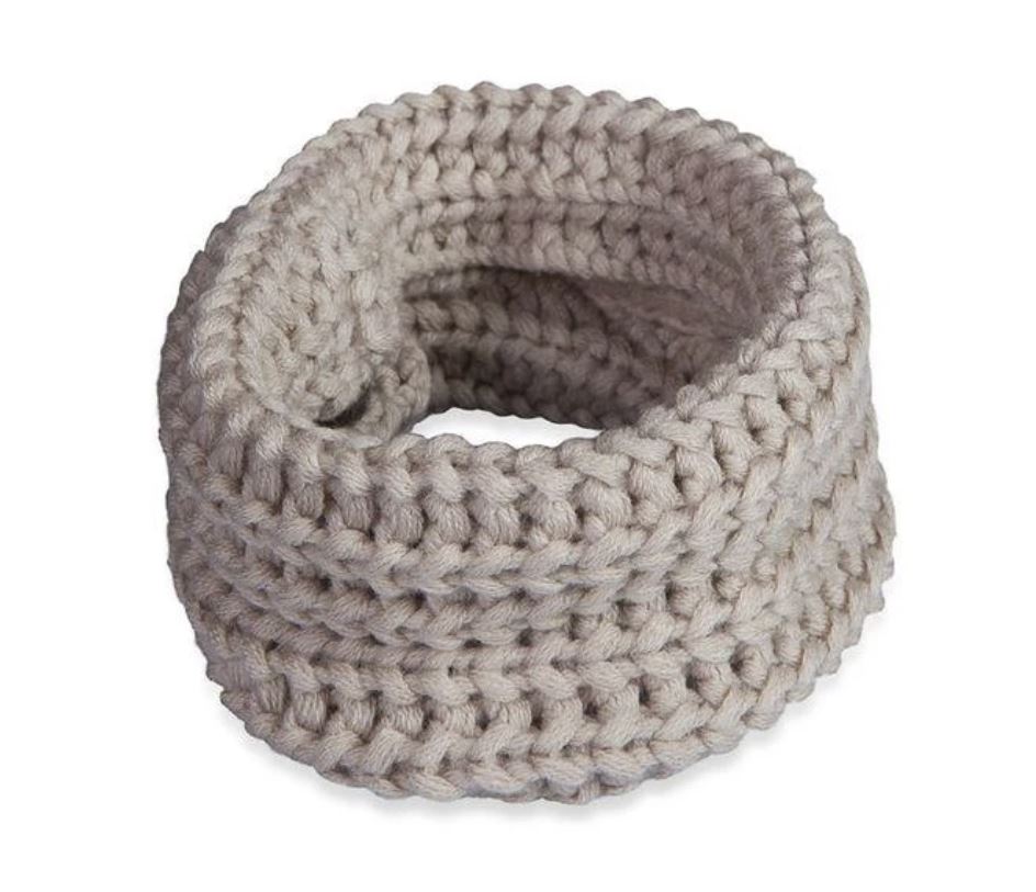 Oatmeal Infinity Dog Scarf