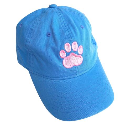 Dog Paw Print Cap -  Light Blue