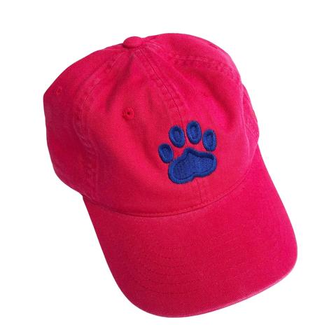 Dog Paw Print Hat - Red