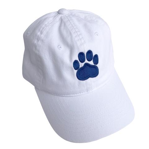 Dog Paw Print Cap -  White