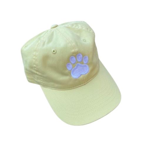 Dog Paw Print Cap -  Yellow