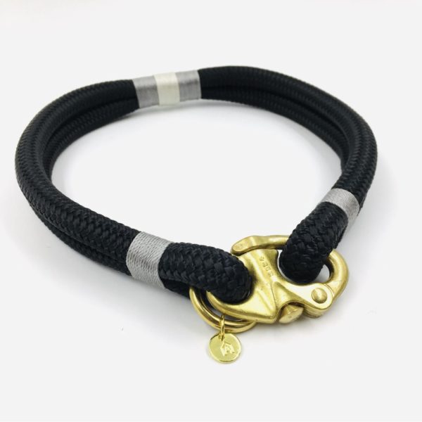 Classic Rope dog collar – Silver Birch 2 - Happy Breath
