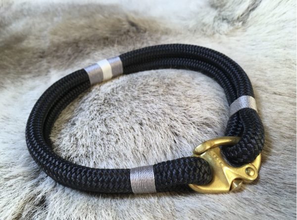 Classic Rope dog collar – Silver Birch - Happy Breath