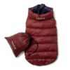 Red Navy Pack n Go Reversible Puffer Dog Coat - Happy Breath