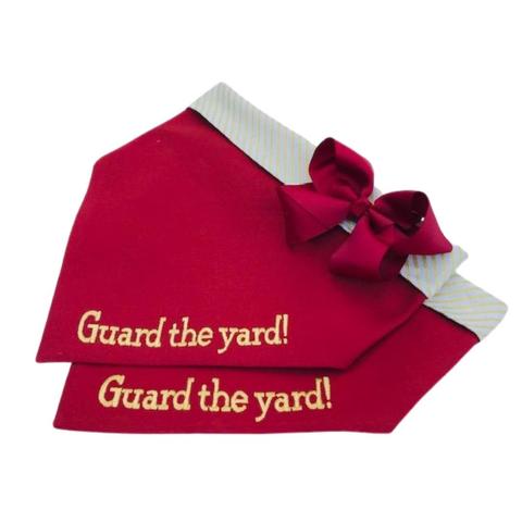 Guard the Yard - Maroon Gold - Dog Bandana - Happy Breath