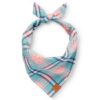 Pastel Plaid Flannel Dog Bandana