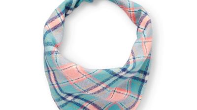 Pastel Plaid Flannel Dog Bandana