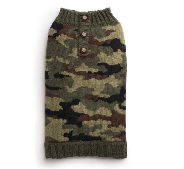 Camouflage Henley Sweater - Happy Breath
