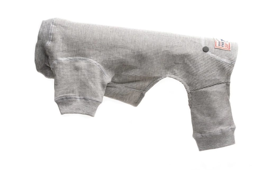 Heather Grey Thermal Dog Pajamas Happy Breath