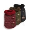 Quilted Shearling Dog Coat - Olive - Image 3